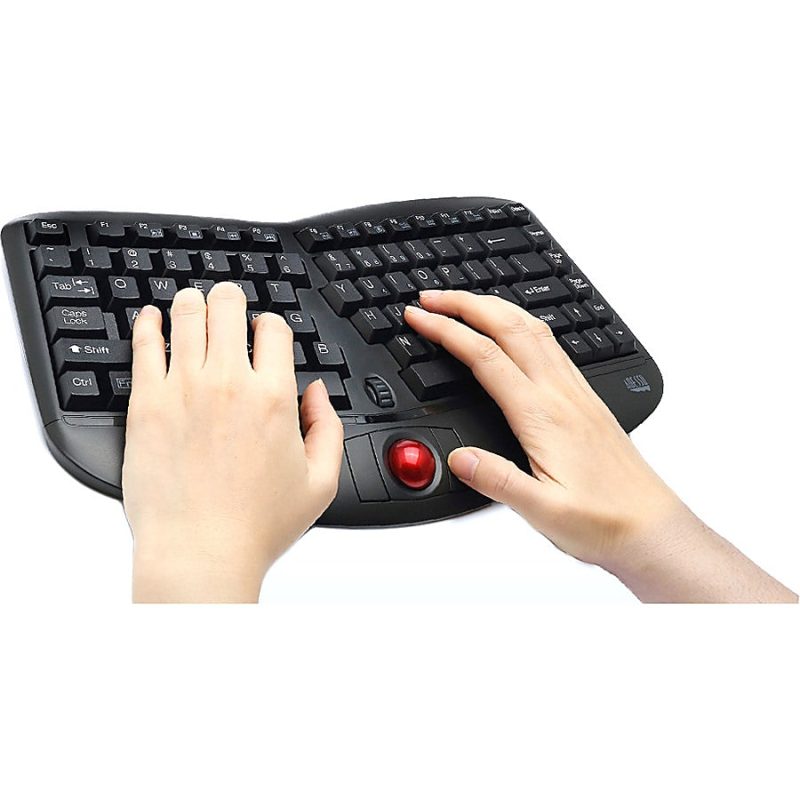 Adesso Tru-Form Media 3150 2.4 GHz Wireless Ergo Trackball Keyboard - Image 7