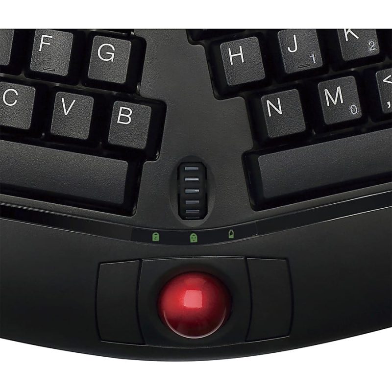 Adesso Tru-Form Media 3150 2.4 GHz Wireless Ergo Trackball Keyboard - Image 9
