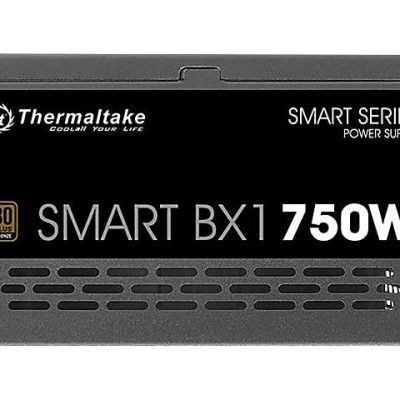 Thermaltake Smart BX1 SPD-750AH2NKB Power Supply - Internal - 120 V AC, 230 V AC Input - 3.3 V DC @ 24 A, 5 V DC @ 18 A, 12 V DC @ 56 A, 12 V DC @ 500 mA, 5 V DC @ 2.5 A Output - 750 W - 1 +12V Rails - 1 Fan(s) - ATI CrossFire Supported