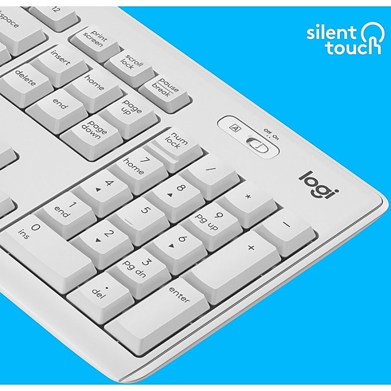 Logitech MK295 Silent Wireless Combo - USB Wireless Wi-Fi/RF - Off White - USB Wireless Wi-Fi Mouse - Off White - AA, AAA - Compatible with Computer for Windows, ChromeOS - Image 3