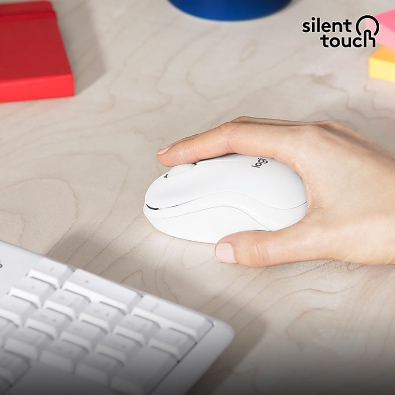 Logitech MK295 Silent Wireless Combo - USB Wireless Wi-Fi/RF - Off White - USB Wireless Wi-Fi Mouse - Off White - AA, AAA - Compatible with Computer for Windows, ChromeOS - Image 4