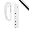 GE 62932 6-Outlet Surge Protector, 10’, White - Image 2