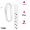 GE 62932 6-Outlet Surge Protector, 10’, White - Image 3