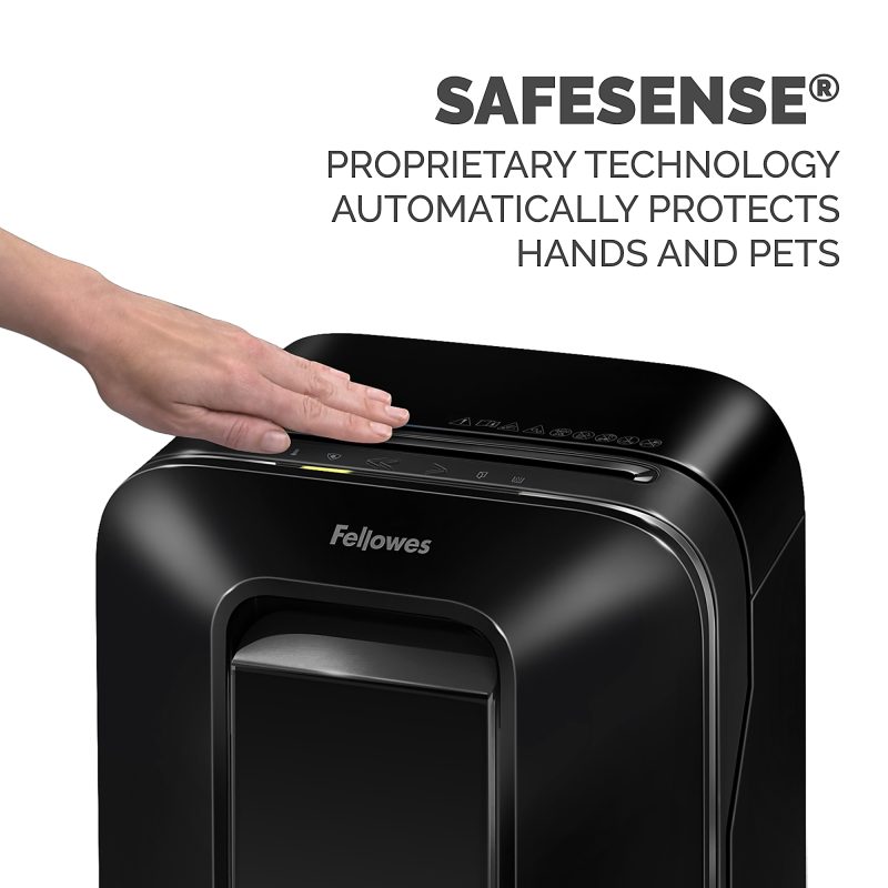 Fellowes® Powershred® LX200 100% Jam Proof Micro-Cut 12-Sheet Shredder, Black, 5015001 - Image 3