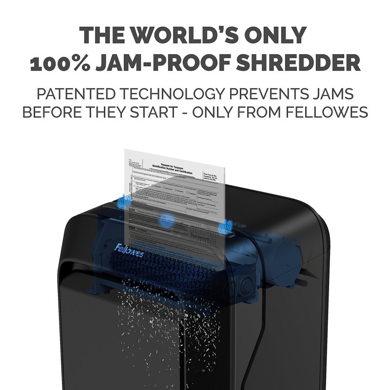 Fellowes® Powershred®  LX210 100% Jam Proof Micro-Cut 16-Sheet Shredder, Black 5015201 - Image 2