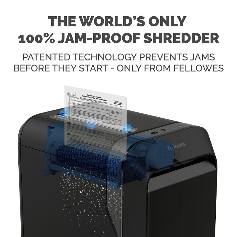 Fellowes® LX 220 100% Jam Proof Micro-Cut 20-Sheet Shredder, Black, 5015401 - Image 2