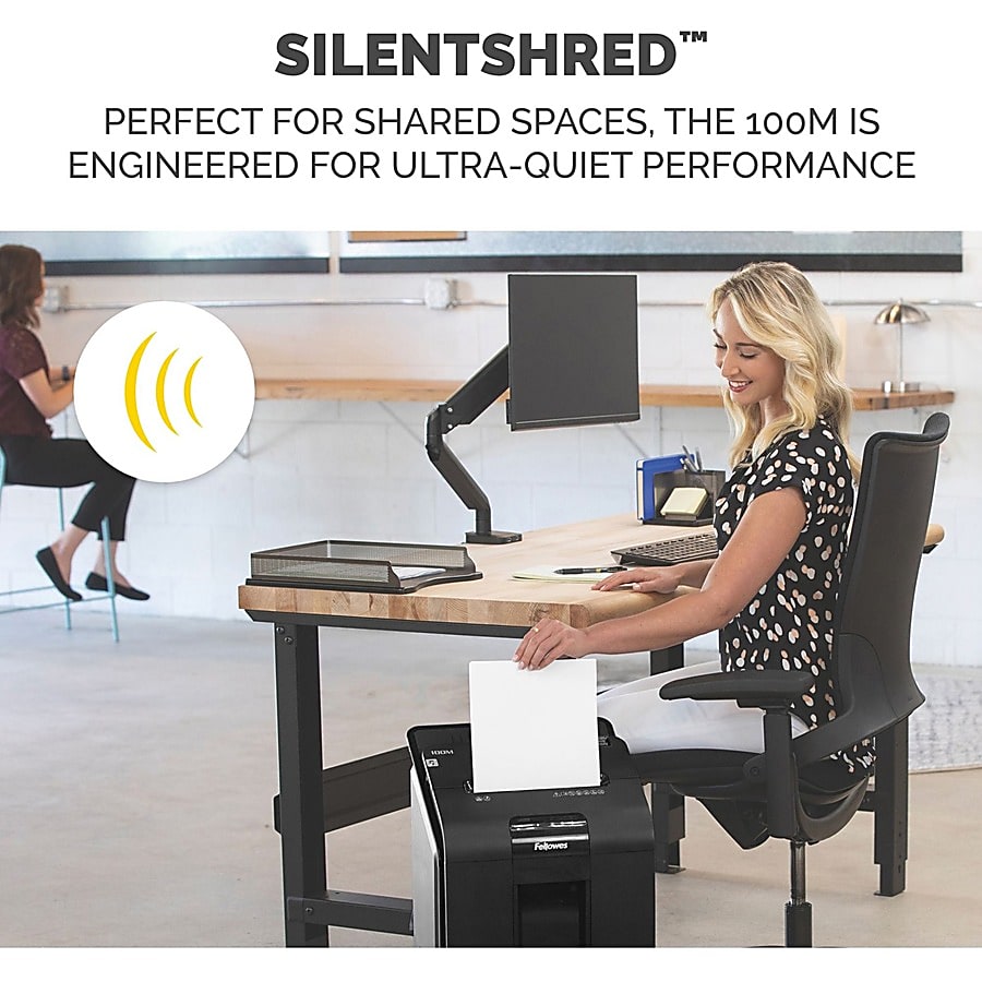 Fellowes® AutoMax™ 100M Auto Feed 100 Sheet Micro-Cut Shredder, Black - Image 11