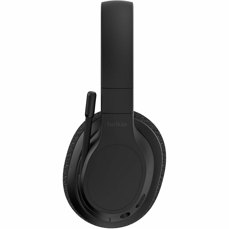 Belkin SoundForm Adapt Wireless Over-Ear Headset, Headphones for Work, Play, Gaming, & Travel with Built-in Boom Microphone - Compatible with iPhone, iPad, Galaxy, and More - Black - Image 4