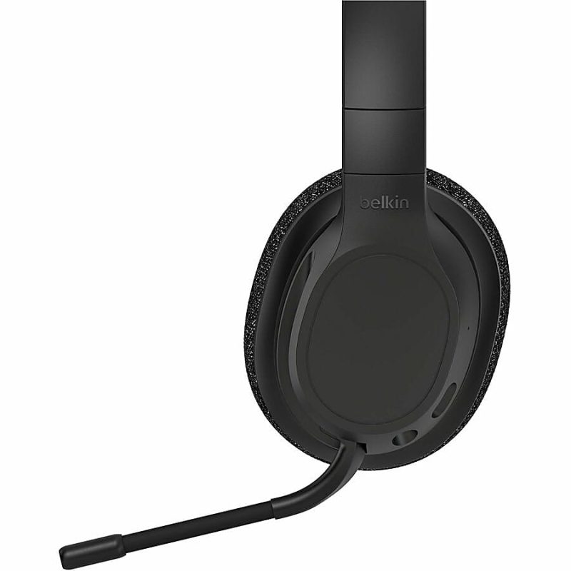 Belkin SoundForm Adapt Wireless Over-Ear Headset, Headphones for Work, Play, Gaming, & Travel with Built-in Boom Microphone - Compatible with iPhone, iPad, Galaxy, and More - Black - Image 10