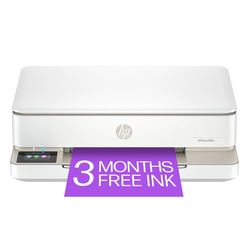 HP Envy 6155e Wireless All-in-One Color Inkjet Printer, Print, scan, copy, Duplex printing best for home, 3 months of free ink (714L5A) - Image 2
