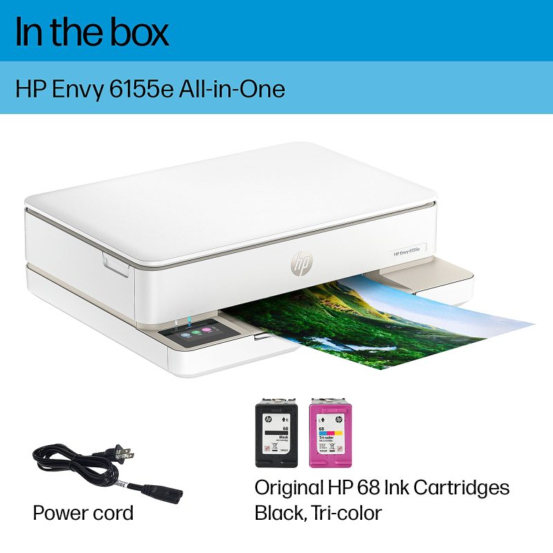 HP Envy 6155e Wireless All-in-One Color Inkjet Printer, Print, scan, copy, Duplex printing best for home, 3 months of free ink (714L5A) - Image 7