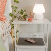 Dormify Sutton Charging 3-Drawer Cart on Wheels, Clear - Image 4