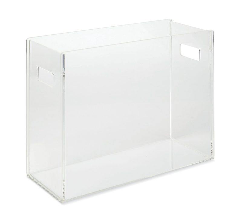 Realspace® Acrylic File Box With Hanging Folders, Letter Size, 12-1/2" x 5-1/4" x 10-1/4", Clear - Image 2