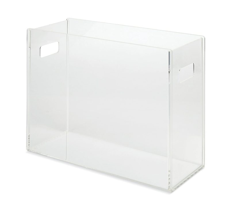 Realspace® Acrylic File Box With Hanging Folders, Letter Size, 12-1/2" x 5-1/4" x 10-1/4", Clear - Image 3