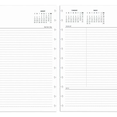 2025 TUL® Discbound Daily Planner Refill Pages, Letter Size, January To December