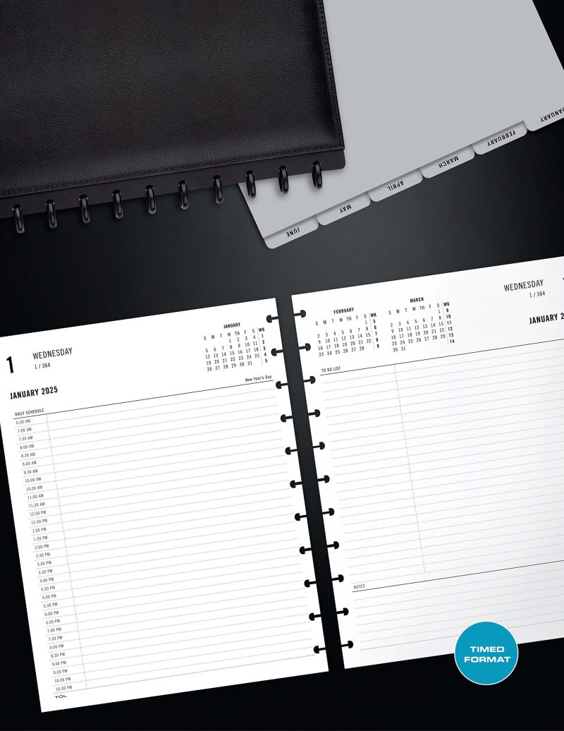 2025 TUL® Discbound Daily Planner Refill Pages, Letter Size, January To December - Image 3