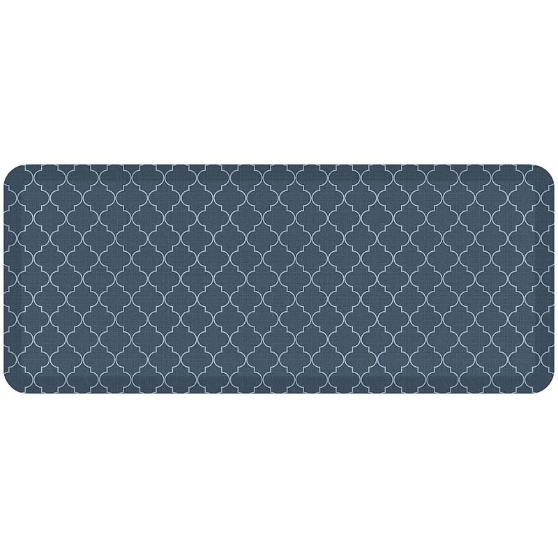 GelPro Designer Comfort Polyurethane Anti-Fatigue Floor Mat For Hard Flooring, 20" x 48", Trellis Blue