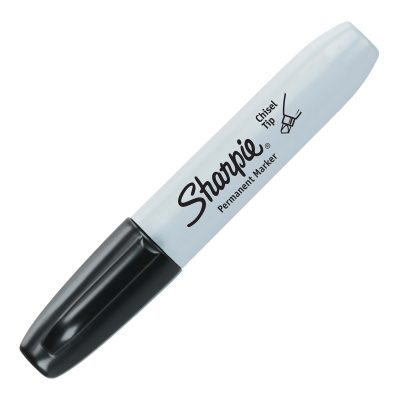 Sharpie® Permanent Markers, Chisel Tip, Gray Barrel, Black Ink, Pack Of 36 Markers