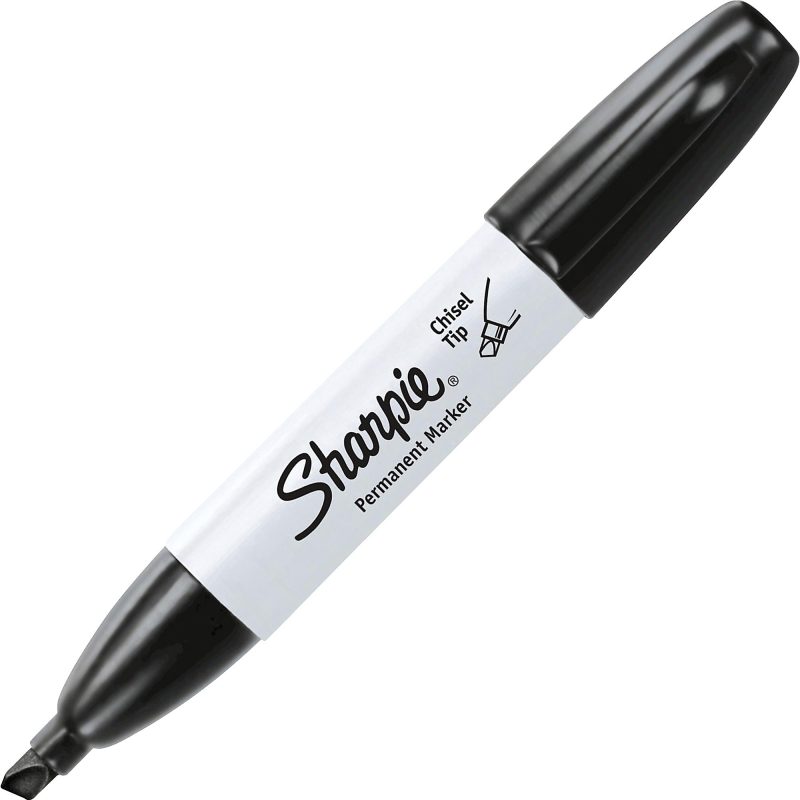 Sharpie® Permanent Markers, Chisel Tip, Gray Barrel, Black Ink, Pack Of 36 Markers - Image 3