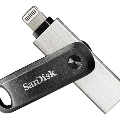 SanDisk® iXpand Mobile Storage Flash Drive, 128GB, Silver