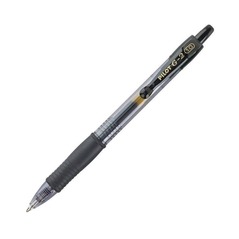 Pilot G2 Premium Gel Roller Pen, Bold Point, 1.0 mm, Black Barrel, Black Ink, Pack Of 12 - Image 3