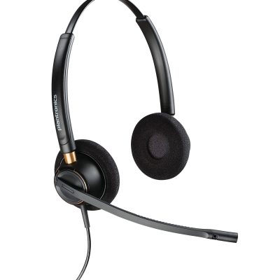 Plantronics® EncorePro Binaural Over-The-Head Headset, HW520, Black, 89434-01