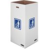 Bankers Box® Waste And Recycling Bins, Extra Large Size, 36" x 18 3/8" x 18 3/8", 50% Recycled, White/Blue, Pack Of 10 - Image 4