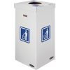 Bankers Box® Waste And Recycling Bins, Extra Large Size, 36" x 18 3/8" x 18 3/8", 50% Recycled, White/Blue, Pack Of 10 - Image 5