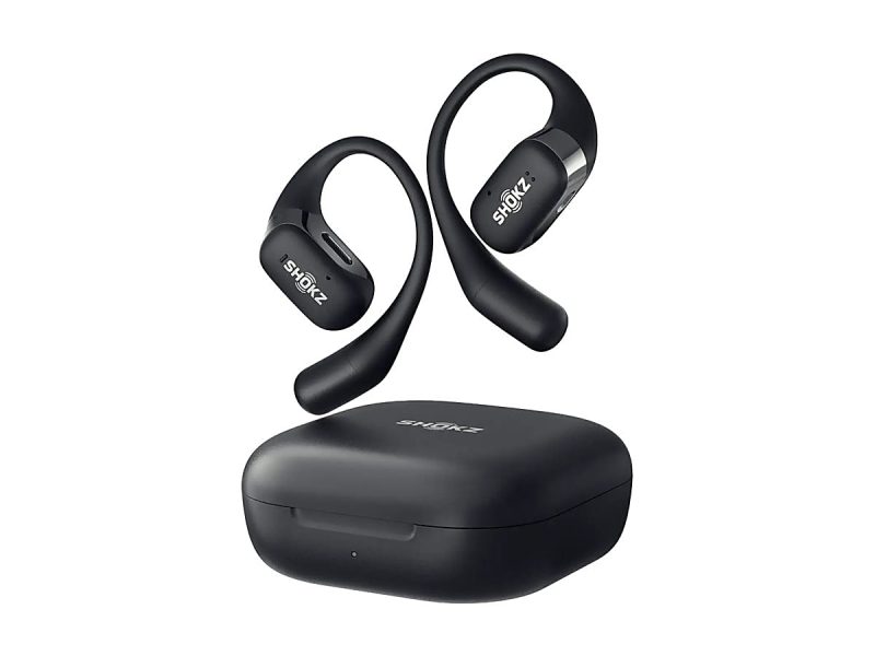 Shokz OpenFit Open-Ear Hook True Wireless Bluetooth Earbuds With Charging Case & Cable, Black, T910-ST-BK-US - Image 7