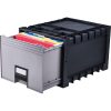 Storex Heavy-Duty Archive Drawer, 50% Recycled, Black/Gray - Image 3