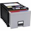 Storex Heavy-Duty Archive Drawer, 50% Recycled, Black/Gray - Image 4