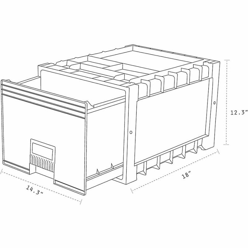 Storex Heavy-Duty Archive Drawer, 50% Recycled, Black/Gray - Image 5