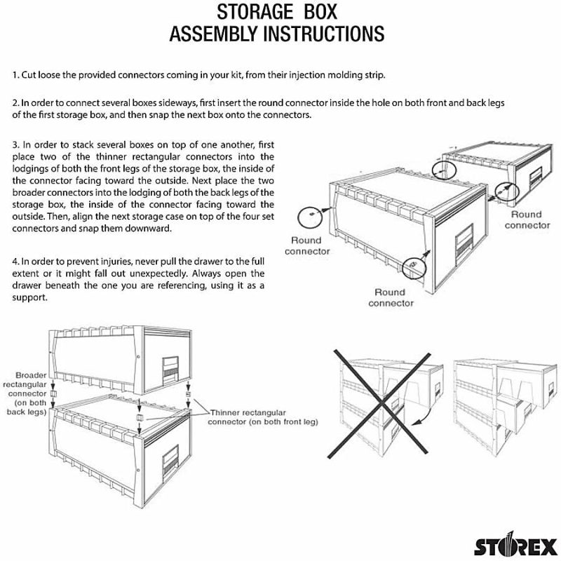 Storex Heavy-Duty Archive Drawer, 50% Recycled, Black/Gray - Image 6