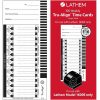 Lathem TruAlign E16 Time Cards For 1600E, Weekly, 1-Sided, 4" x 9", White, Box Of 100 - Image 2