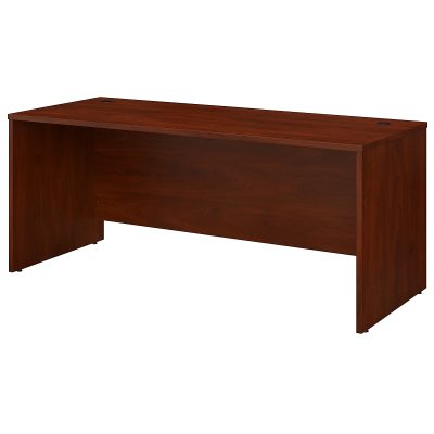 Bush Business Furniture Studio C 60"W Office Computer Desk, White, Standard Delivery - Hansen Cherry,71-1/8 in.