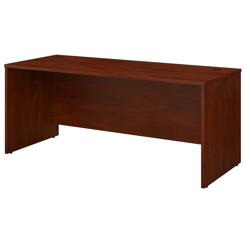 Bush Business Furniture Studio C 60"W Office Computer Desk, White, Standard Delivery - Hansen Cherry,71-1/8 in.