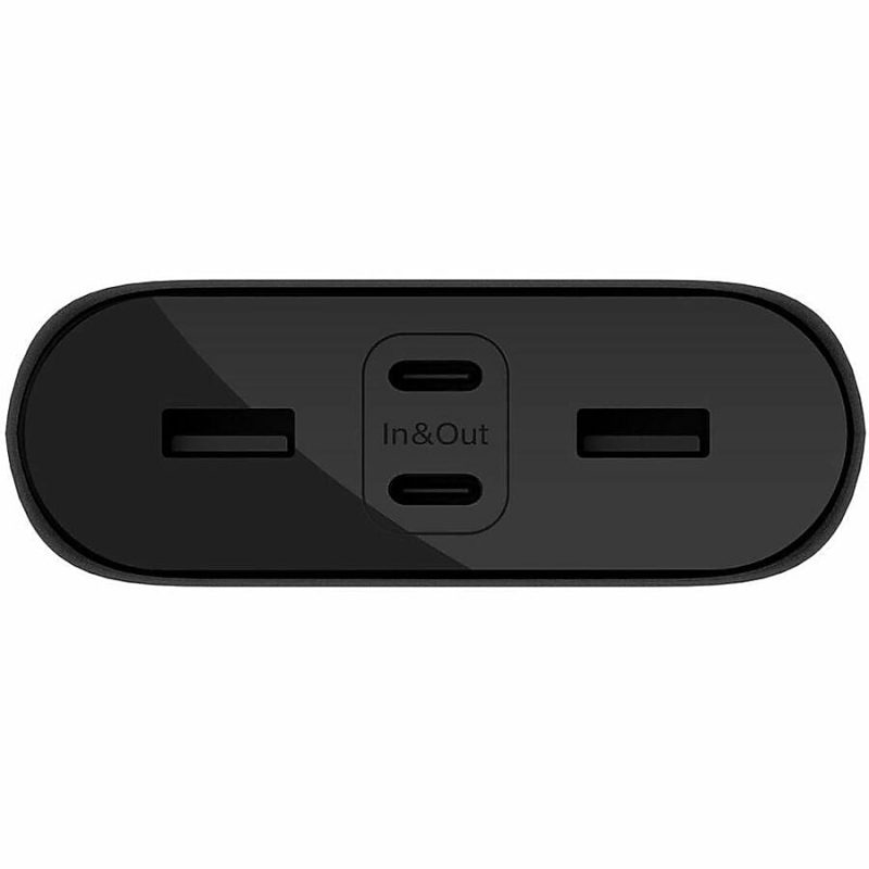 Belkin 32W 4-port USB Power Bank - 26K mAh - 2xUSB-A (12W), 2xUSB-C (20W) - Portable Charger - w/ USB-C to USB-C Cable - Black - For Smartphone, iPhone, Tablet PC, Headphone, USB Type C Device - 26000 mAh - 4 x USB - Black - Image 2