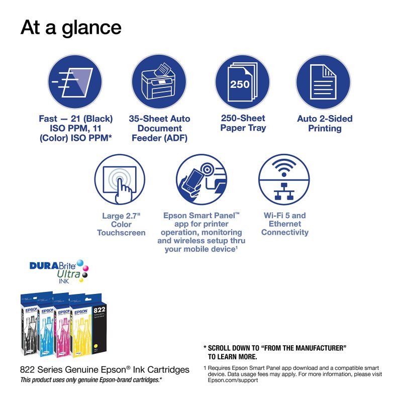 Epson® WorkForce® Pro WF-3820 Wireless Inkjet All-In-One Color Printer - Image 3