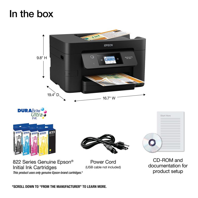 Epson® WorkForce® Pro WF-3820 Wireless Inkjet All-In-One Color Printer - Image 5