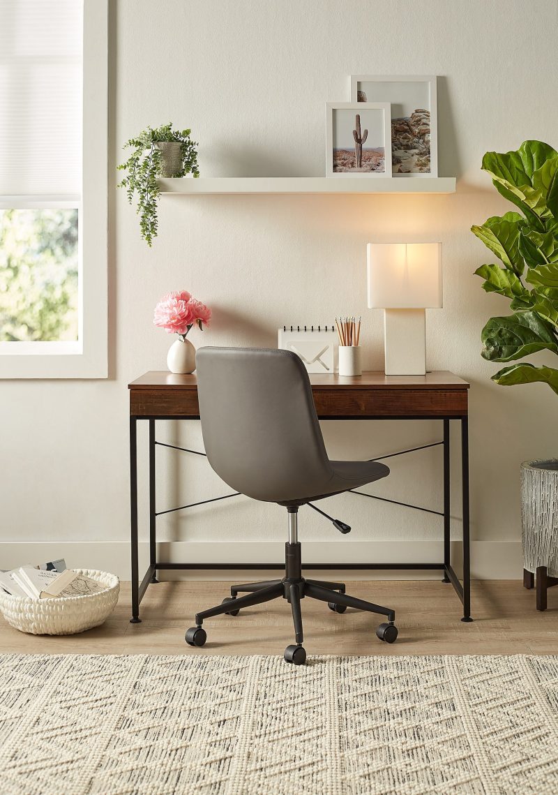 Realspace® 44"W Valdi Computer Desk, Brown - Image 3