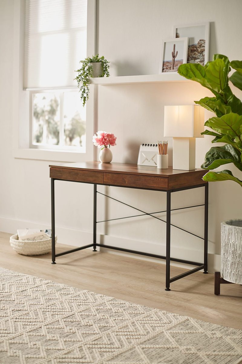 Realspace® 44"W Valdi Computer Desk, Brown - Image 5