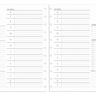 2025 TUL® Discbound Daily Planner Refill Pages, Letter Size, January To December