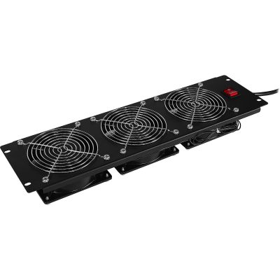 CyberPower CRA11003 Fan panel Rack Accessories - 3U 19" fan panel, 3x 110/120Vac cooling fans; 290 CFM, 2 year warranty