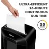 Fellowes® LX85 Cross Cut 12-Sheet Home Office Paper Shredder with SafeSense, Black - Image 9