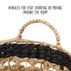 Honey Can Do Round Nesting Baskets, 18-1/8”H x 13-13/16”W x 13-13/16”D, Natural, Set Of 2 Baskets - Image 4