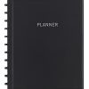 TUL® Discbound Monthly Planner Starter Set, Undated, Letter Size, Leather Cover, Black