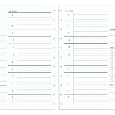 2024 TUL® Discbound Daily Planner Refill Pages, Hourly Appointment Times, Letter Size, January To December