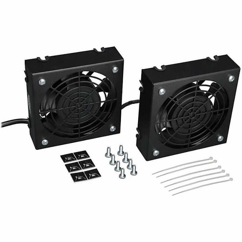 Tripp Lite SmartRack Wall-Mount Roof Fan Kit Dual 230V High-Performance Fans 210 CFM 3 ft. (0.91 m) Cord C14 Input - 210 CFM - 50 dB Noise - Image 3