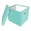 IdeaStream Snap-N-Store Cardboard Vinyl Record Storage Box, 14" x 2" x 15", Turquoise - Image 2