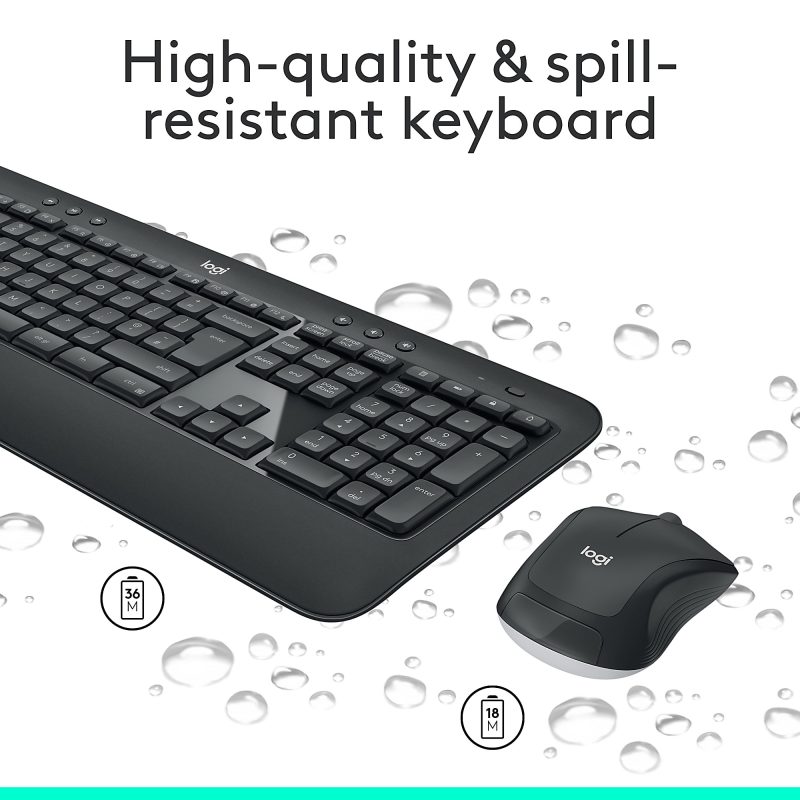 Logitech® MK540 Advanced Wireless Keyboard and Mouse Combo, Black - Image 4